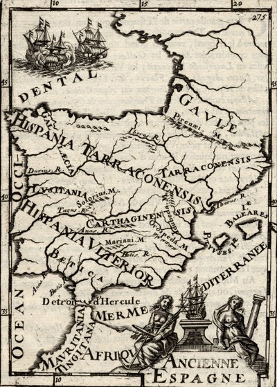 Map of Spain by French School